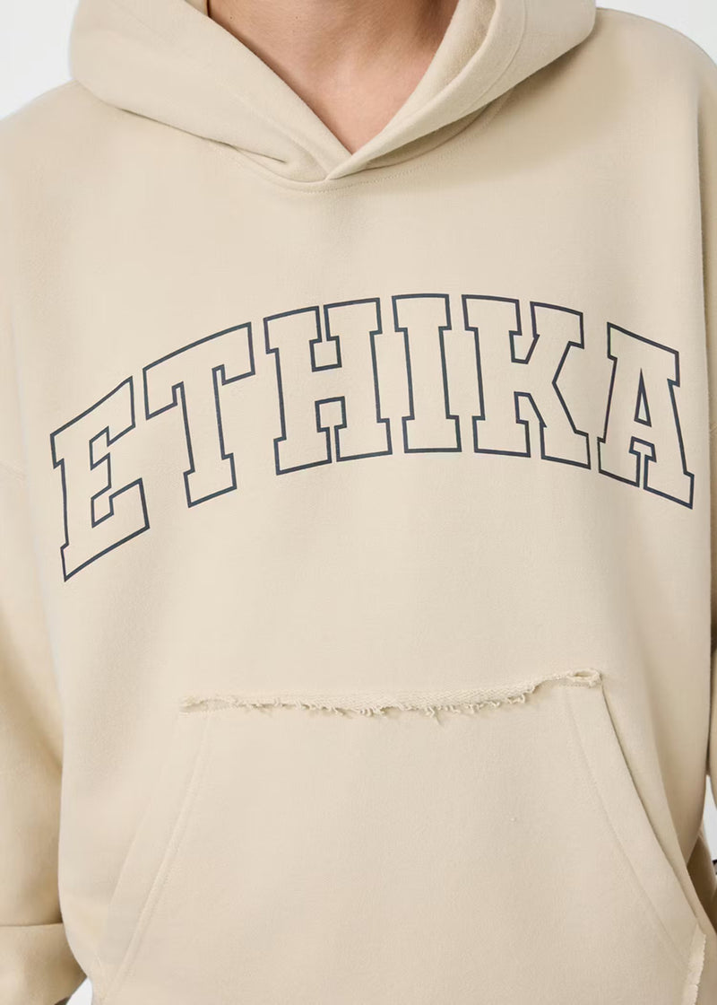 Ethika Unisex Comfort Teddy Hoodie - Cream