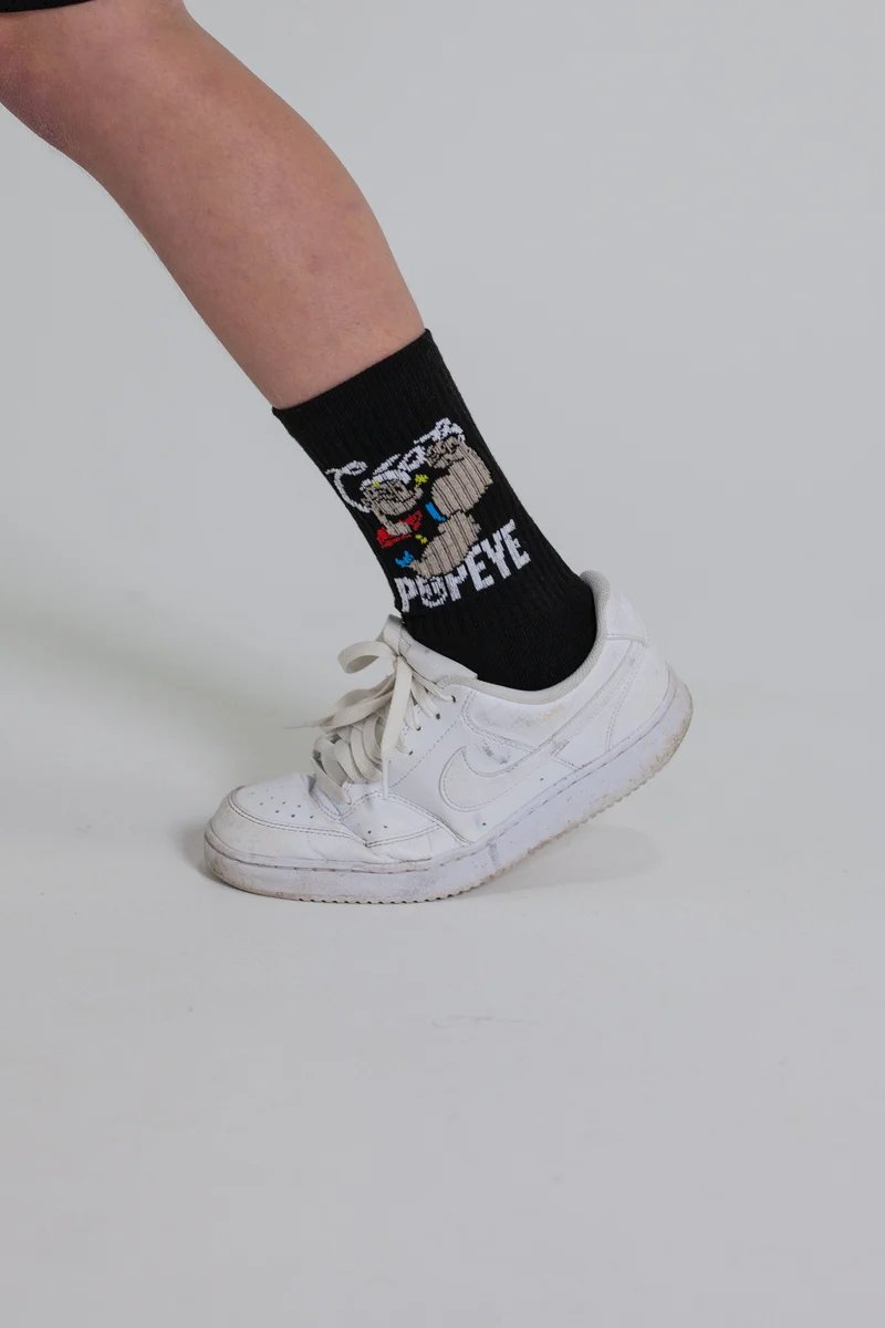 Crate X Popeye Socks 3 Pack - Black