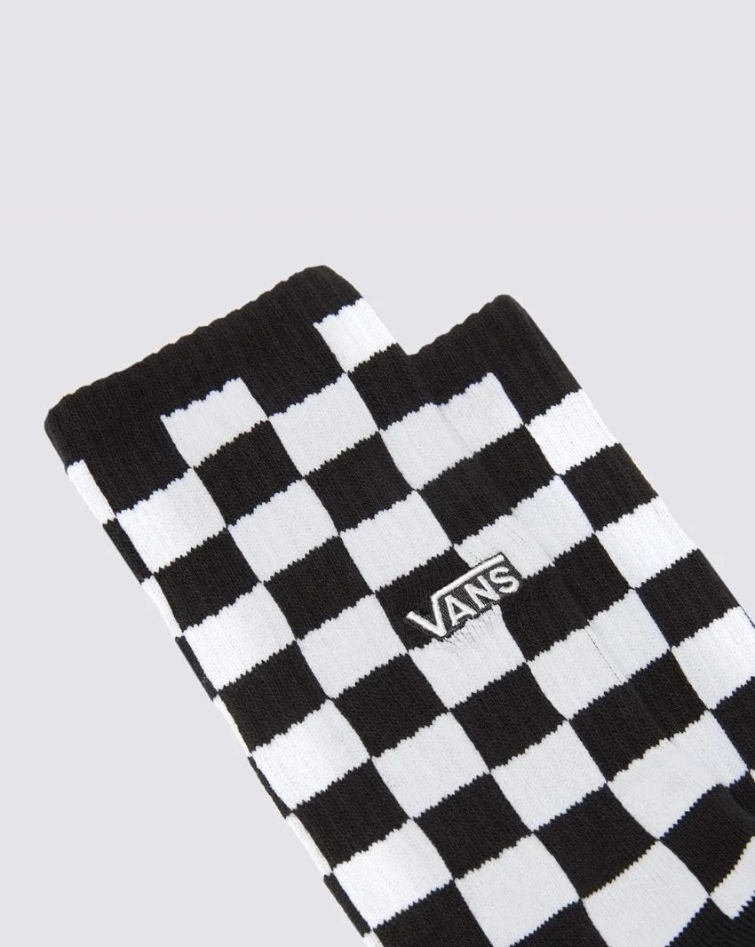 Vans Checkerboard Crew Sock - Black / White