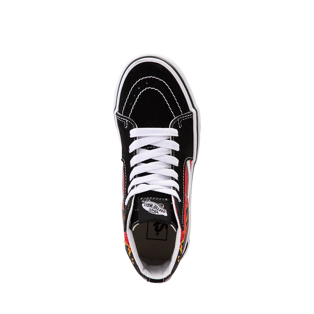 Vans Sk8-Hi Kids Pixel Flame - Black / Red