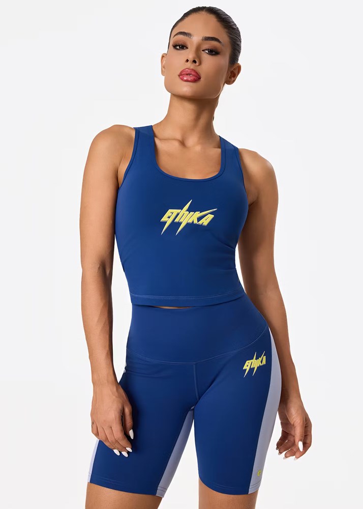 Ethika Womens Bolt Royal Long Line Bra