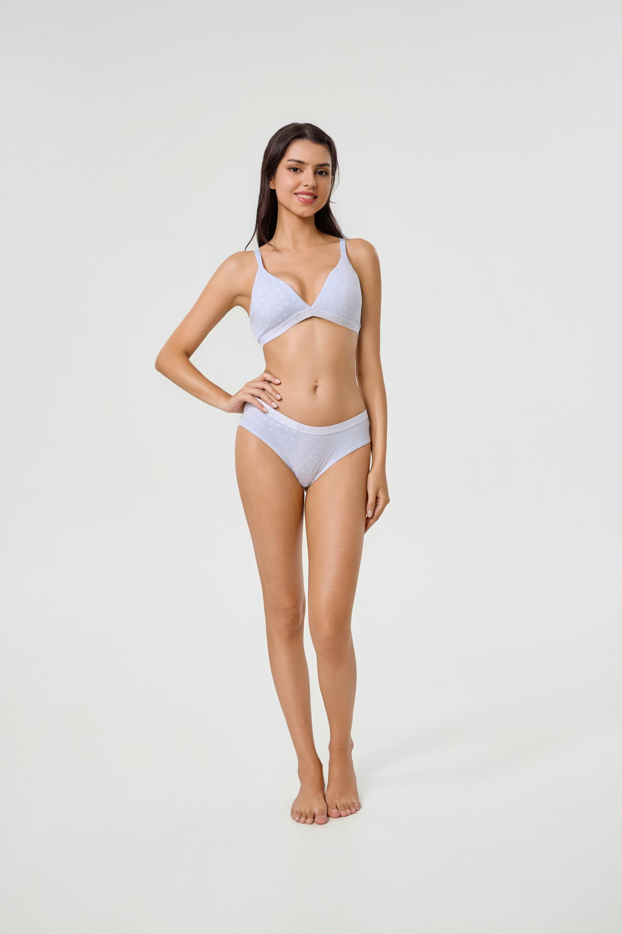 Ethika Womens Ice Paisley Triangle Bra