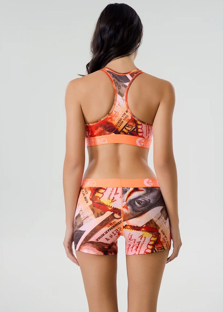 Ethika Womens Burnin' Hundreds Sports Bra