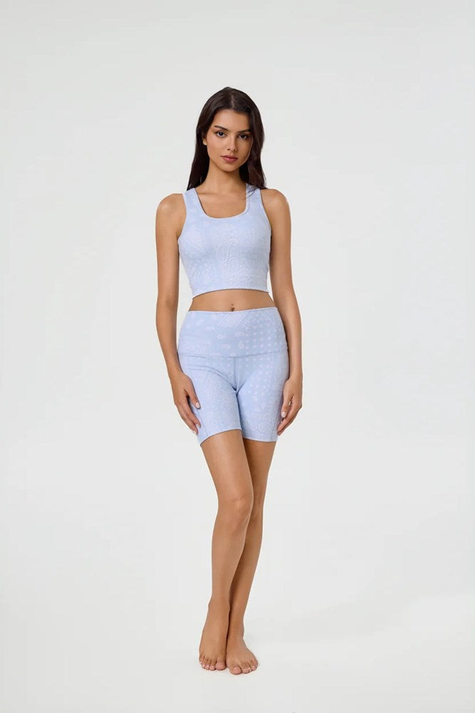 Ethika Womens Ice Paisley Long Line Bra