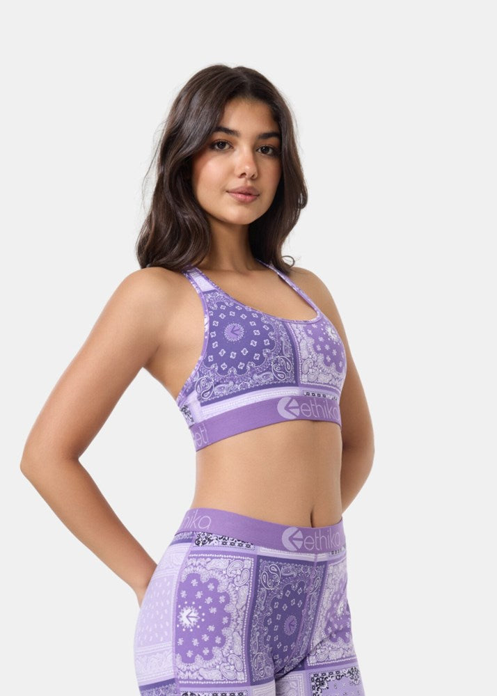 Ethika Womens Muted Motifs Sports Bra