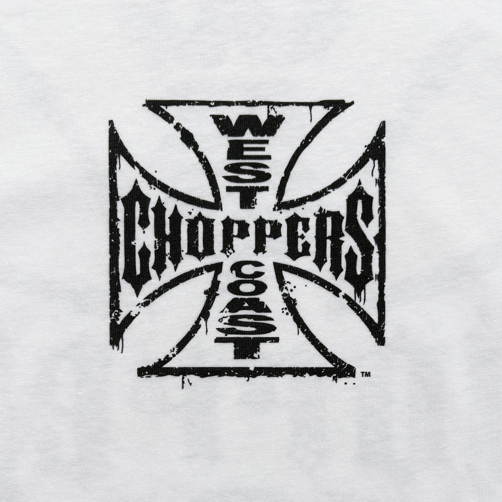 West Coast Choppers Weathered Cross - White