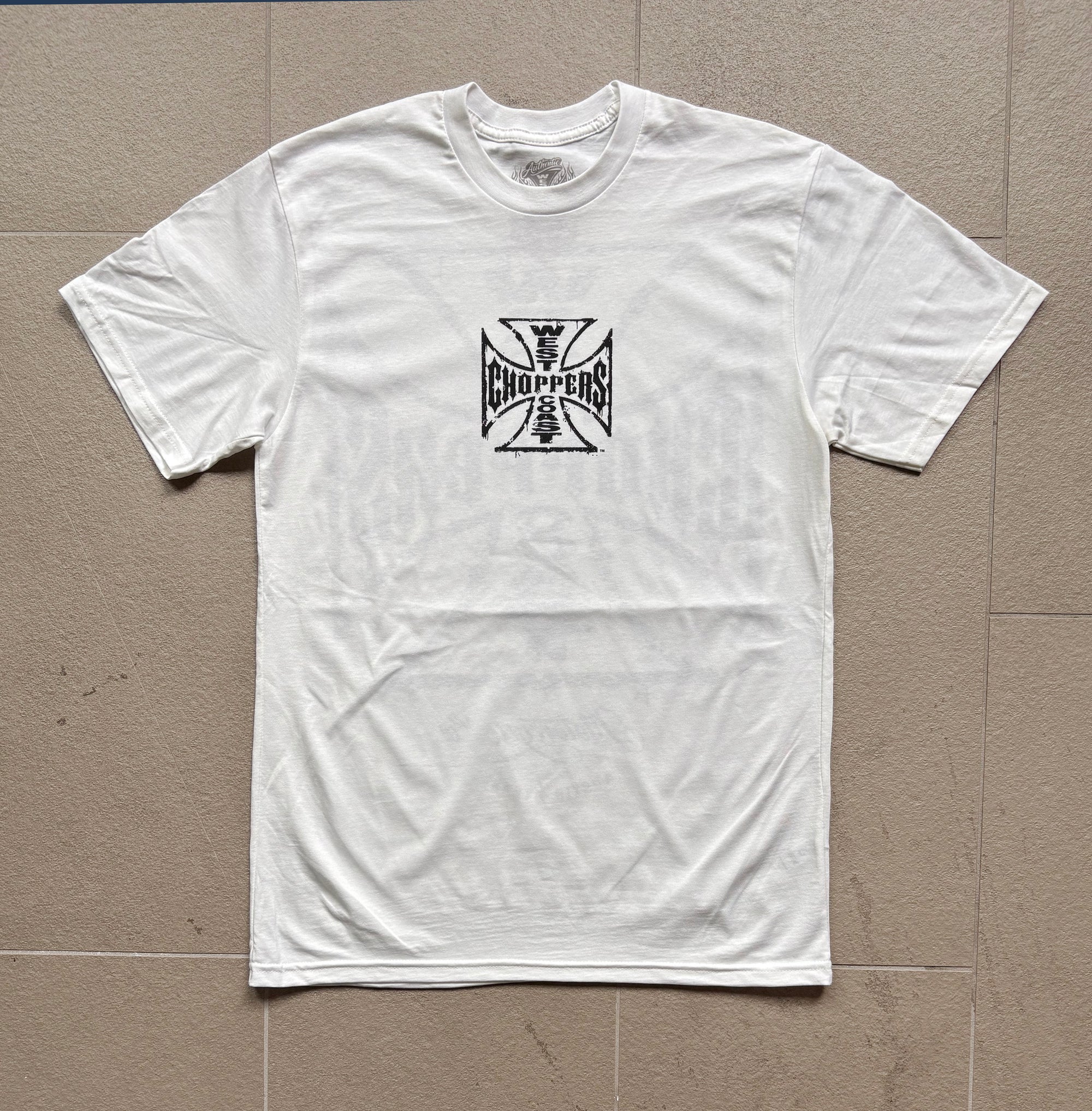 West Coast Choppers Weathered Cross - White