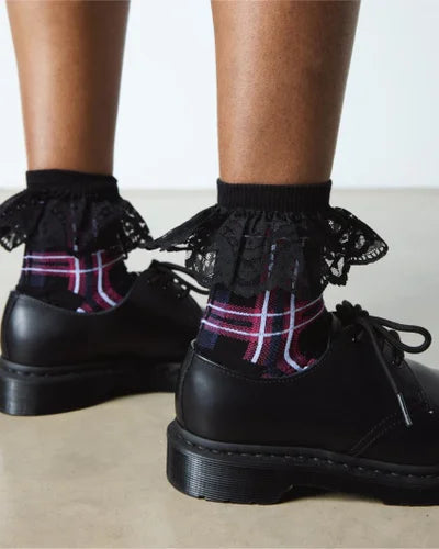 Dr Martens Frill Sock Organic Cotton Blend - Pink Multi