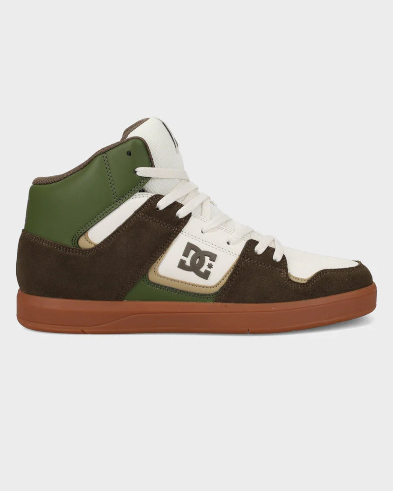 DC Cure Hi Top - Brown/Olive/Off White