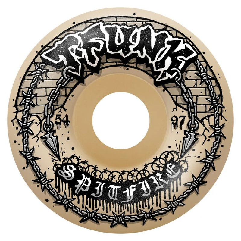 Spitfire F497 T-Funk Raw Radial Full 54mm Wheels