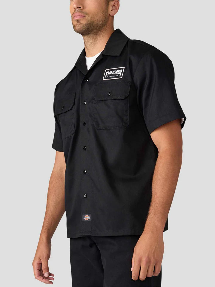 Dickies X Thrasher Mens Short Sleeve Shirt - Black