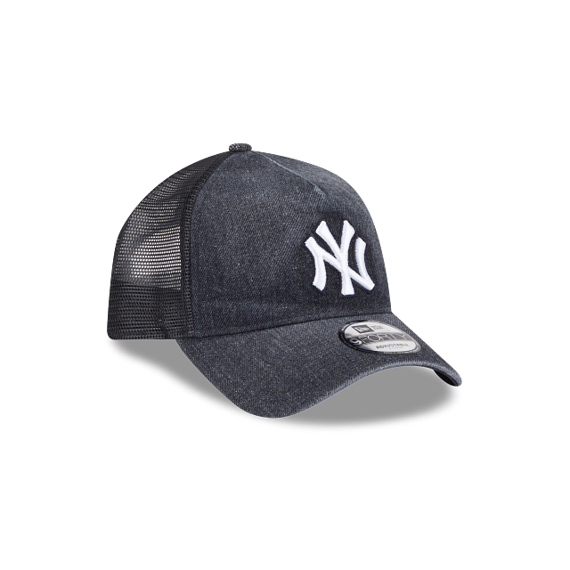 New Era New York Yankees Washed Denim Black 9FORTY A-Frame Trucker