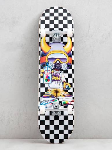 Speed Demons Tagger 8.25" Complete Black/White Checks