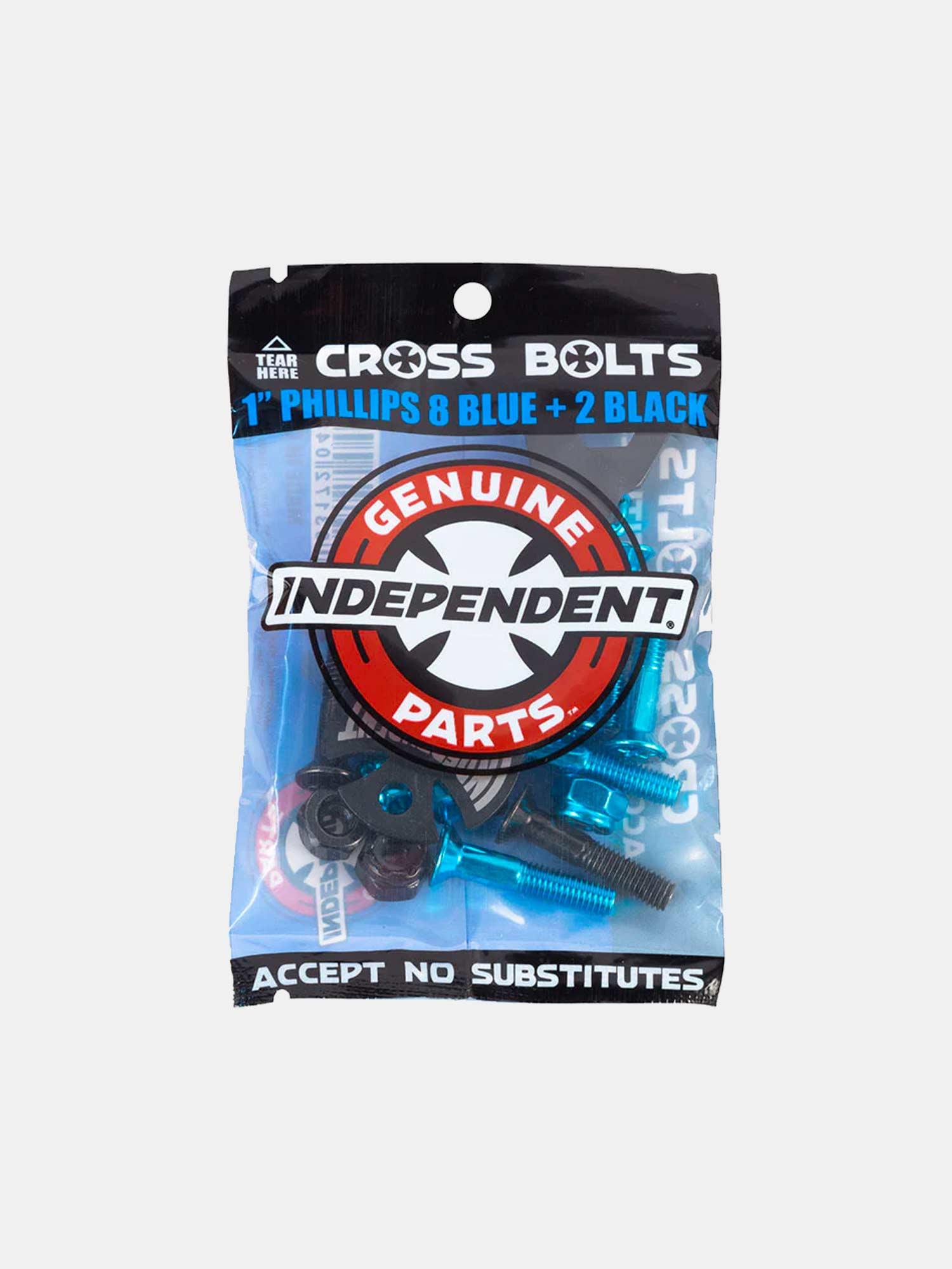 Independent Cross Bolts 1" Phillips - Blue / Black - Empire Skate