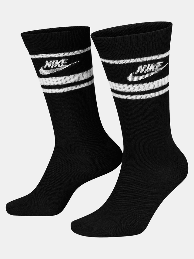 Nike Sportswear Everyday Essential Crew Socks 3pk - Black / White - Empire Skate NZ 