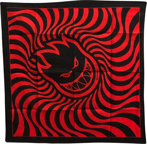 Spitfire Bandana Black With Red Print