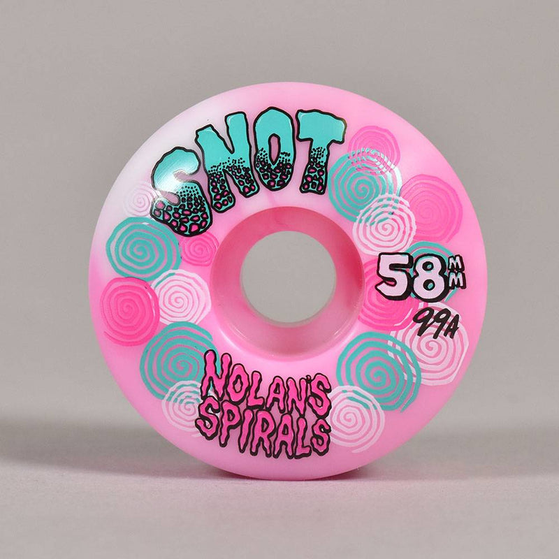 SNOT WHEELS 52 99 NOLAN SPIRALS WIDE BOYS PINK/WHITE