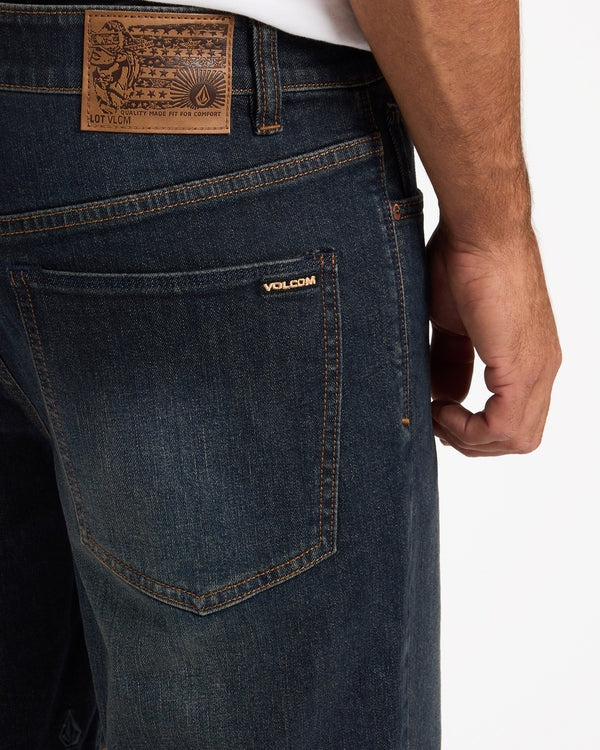 Volcom Solver Denim Shorts - New Vintage Blue