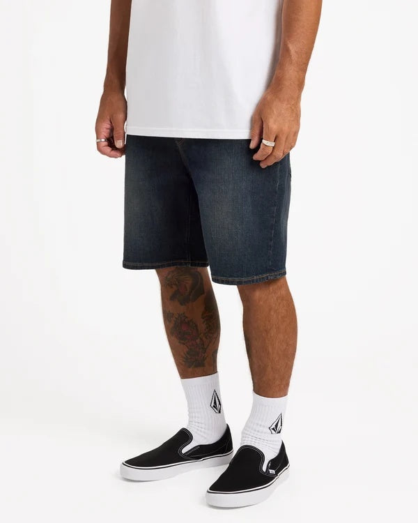 Volcom Solver Denim Shorts - New Vintage Blue