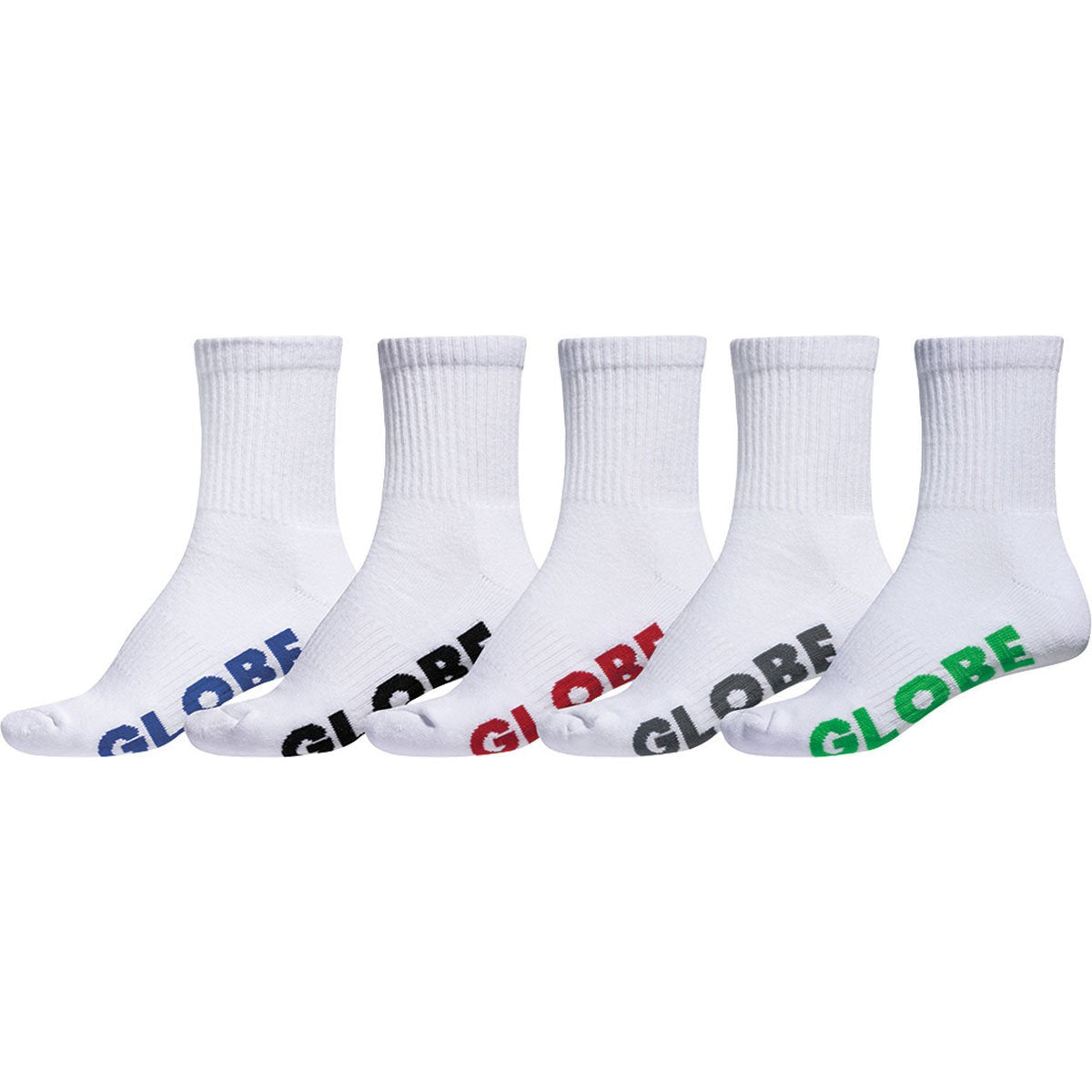 Globe Large Stealth Crew Socks 5 Pack