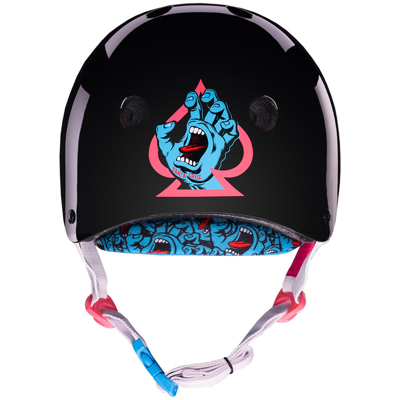 Protec Low Pro Cert Skate Helmet - Santa Cruz Gloss Black