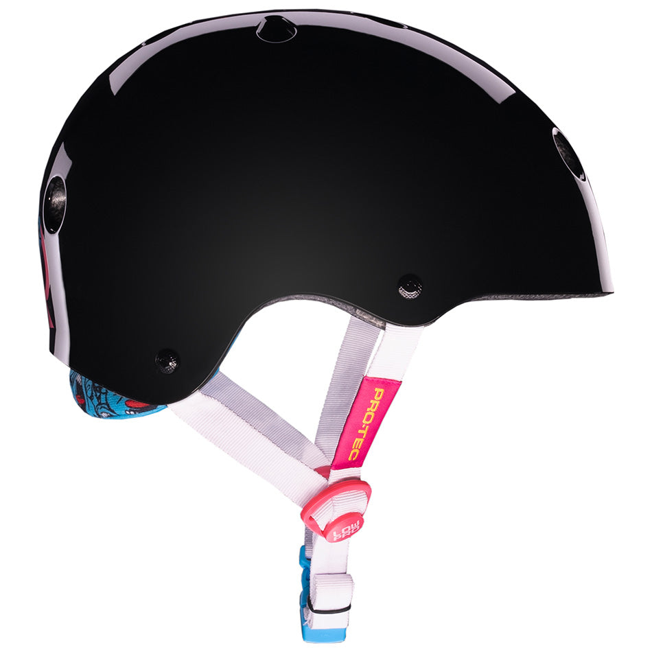 Protec Low Pro Cert Skate Helmet - Santa Cruz Gloss Black