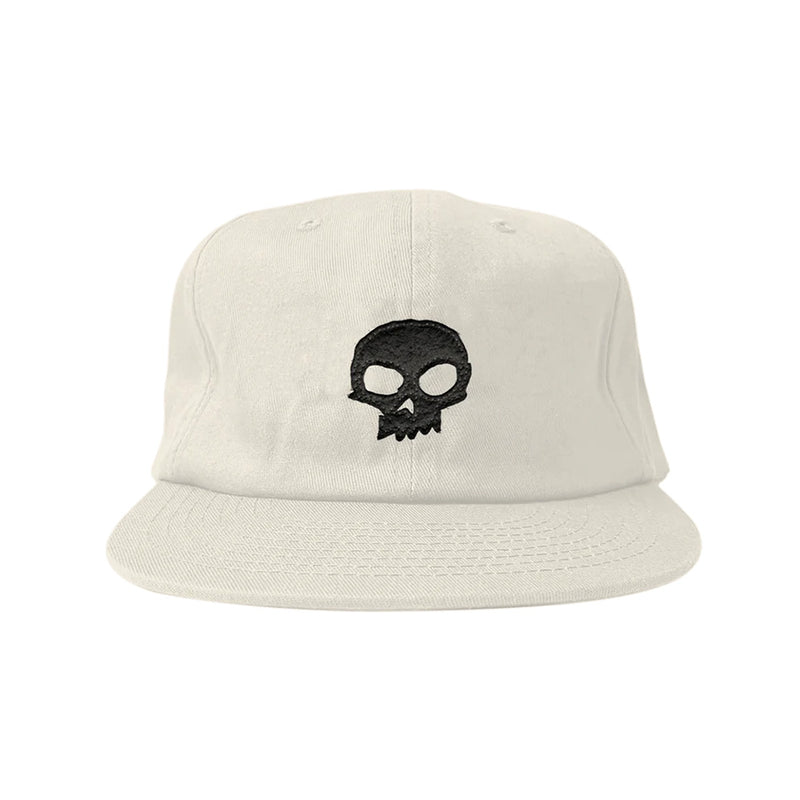 Zero Single Skull Applique Unstructured Hat
