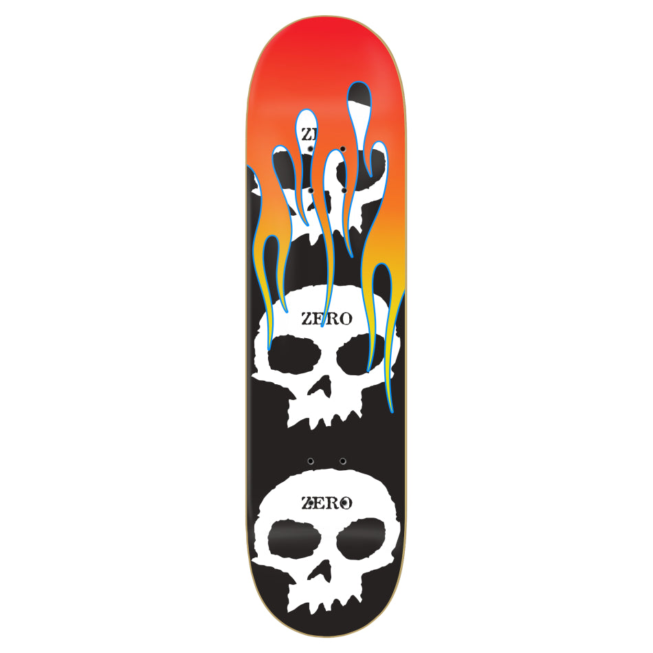 Zero 3 Skull With Flames 8.5" Deck
