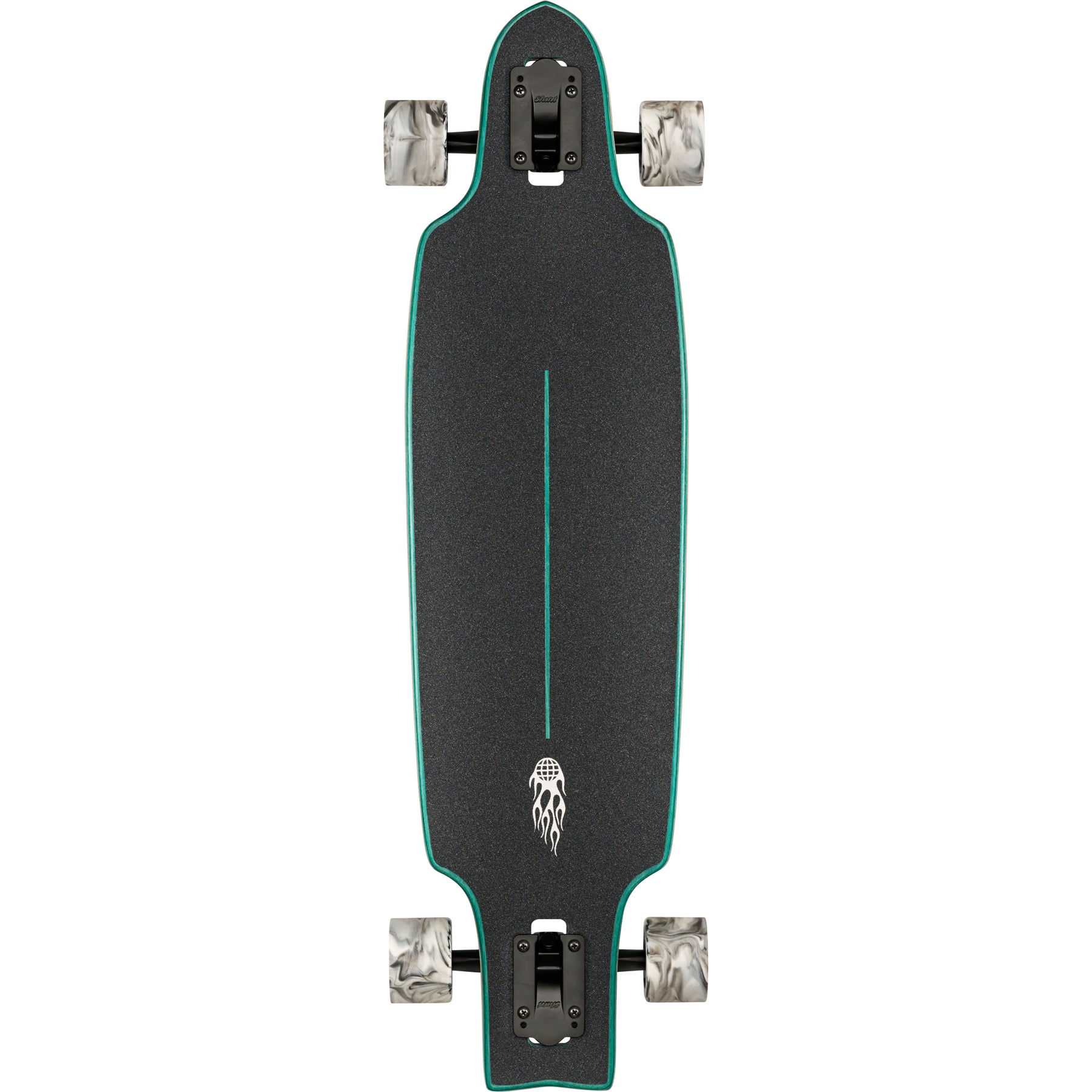 Globe Prowler Mid 34" Longboard - Green Flames