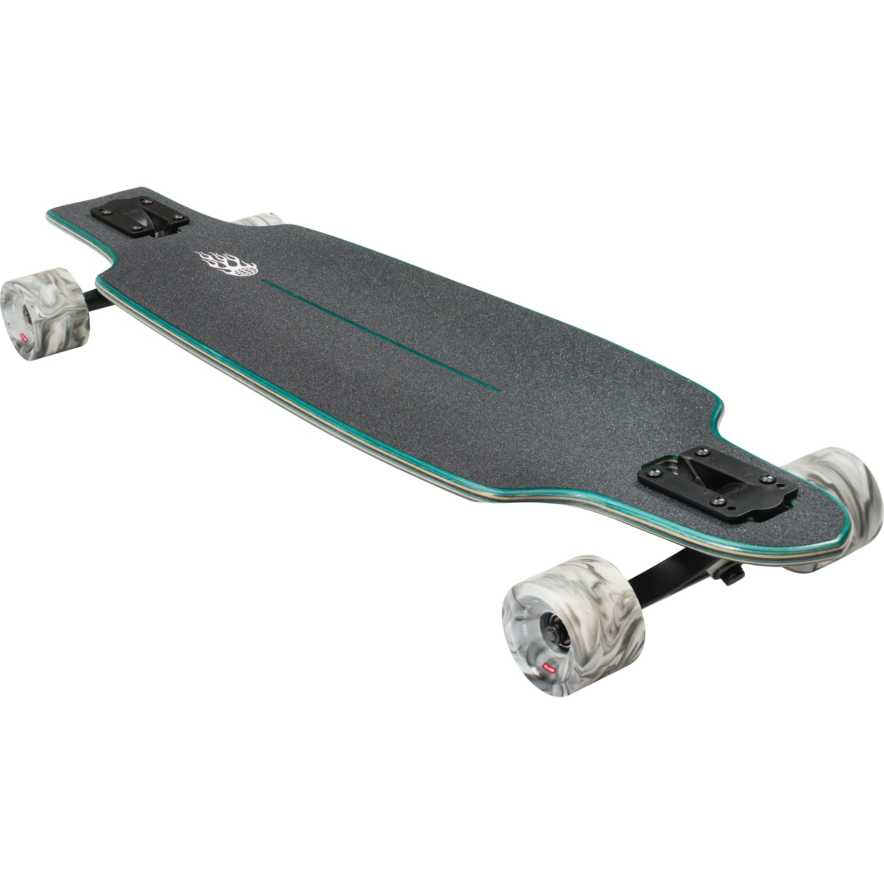 Globe Prowler Mid 34" Longboard - Green Flames