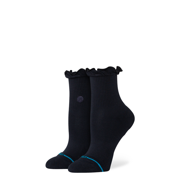 Stance Womens Ruffle Icon Quarter Crew Socks