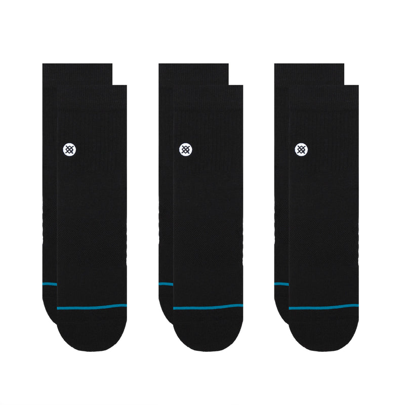 Stance Icon Quarter 3 Pack - Black