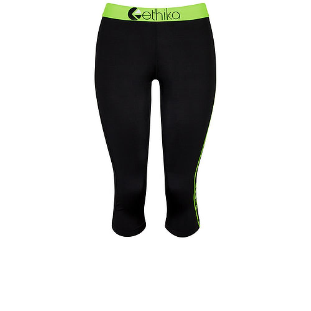 Ethika Womens Subzero Green/Black 3/4 Tights