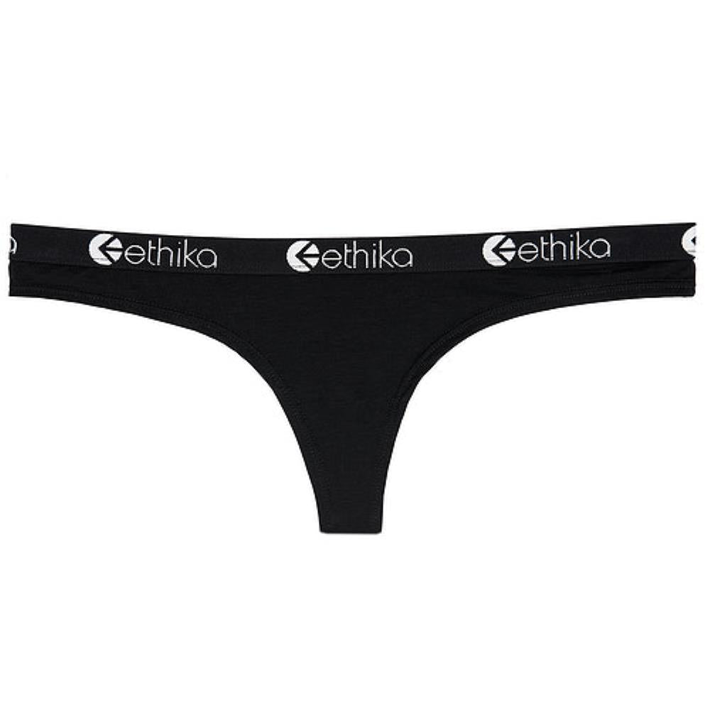 Ethika Womens Midnight Black Thong