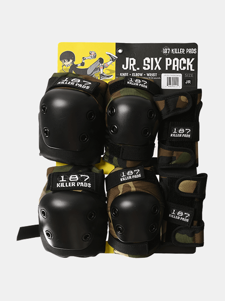 187 Killer Pads Junior Six Pack - Camo-Safety Pads-Empire Skate