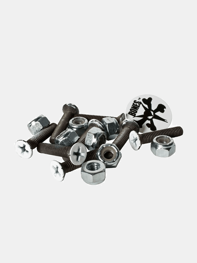 Bones 7/8" Hardware - Black / White Tips - Empire Skate NZ